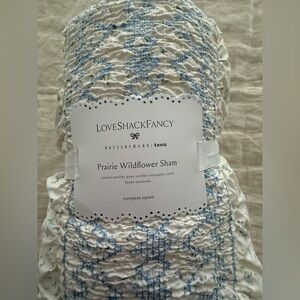 LoveShackFancy Blue and White Wildflower Sham